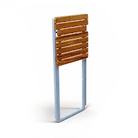 Natural Wood and Metal Folding Chair thumbnail 4
