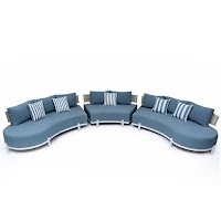 Aluminum Sofa 3 modulars thumbnail 2