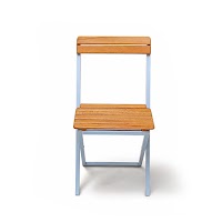 Natural Wood and Metal Folding Chair thumbnail 7