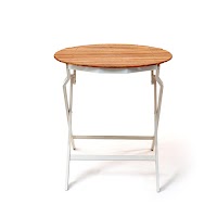 Natural Wood and Metal Folding Table thumbnail 4