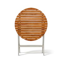 Natural Wood and Metal Folding Table thumbnail 2