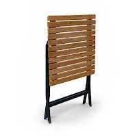 Natural Wood and Metal Folding Table thumbnail 3